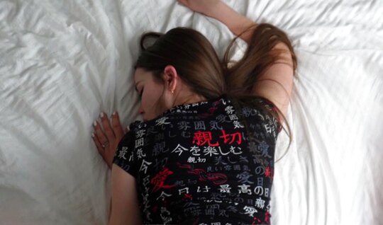 Russian girlfriend submissively offered her shaved pussy for fucking