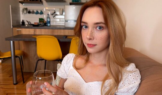 Persuaded the young Russian neighbor to try his penis