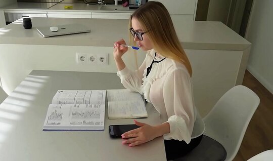 In the first -person porn, the guy pleased the student