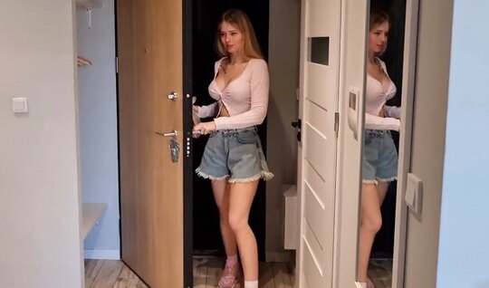 The excited Russian neighbor was not against sex