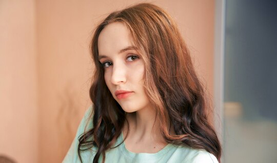 Big dick young chick pleased with a juicy blowjob