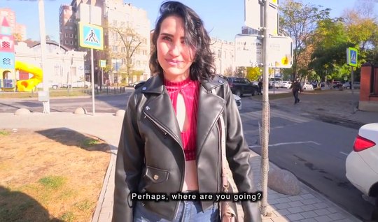 In public, the slutty substitutes a juicy hole for Russian fucking