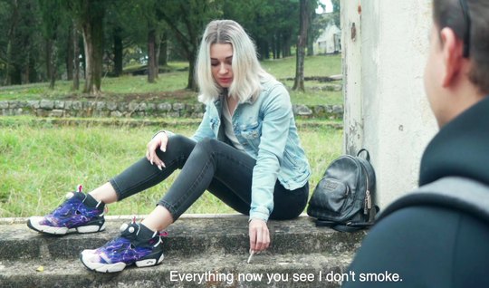 Tattooed Russian blonde spreads her legs for sex with her lover