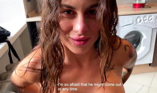 Russian girl cheats on her friend with another in the first person and cums