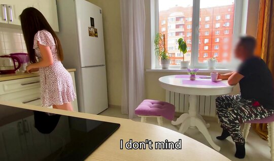 Russian stepmom has a quick fuck with her stepson