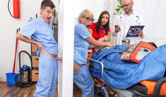 The doctor had anal sex with her new colleague